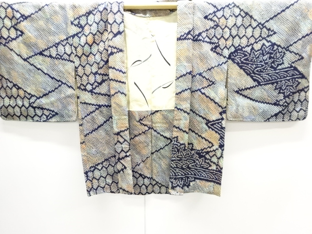  未使用品　本総絞り　松皮菱模様絵羽織